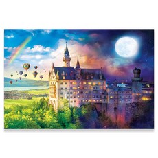KMELLIE AB + 圓形 3D 鑽石畫 DIY 套組 60 x 40 cm, 魔法城堡, 1套