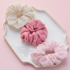 HanNal 女童可愛迷你大腸髮圈3件組