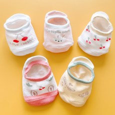 Cocobidorothy 女童款小兔子防滑襪套5件組