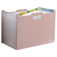 Viewnet VWY 直立式風琴文件整理盒 13格 A款 粉紅色, 粉色, 1個