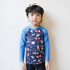 ROROCHAT 男童機器人防磨泳衣上衣