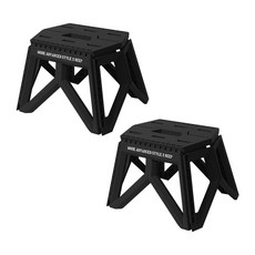 KEEP CAMPING 一鍵式折疊露營凳, 黑色, 2個