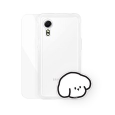 바니몽 아크릴 챠밍톡 + 클리어젤리 휴대폰 케이스 + 강화유리 액정보호필름 세트