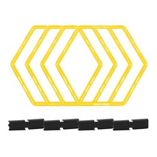 Block Mart 六角敏捷梯 4入 + 連接環 4入組, 黃色(梯子)