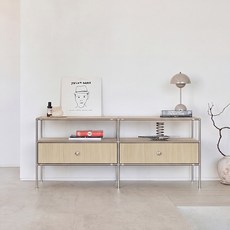 포더홈 무디 모듈 거실장 티비다이 1200 방문설치, White Wood