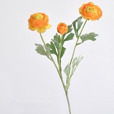 Ju and Ji 室內裝飾牡丹人造花 52cm 3入, 淺橘色