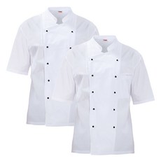 tpam 機能性短袖雙排珍珠暗釦廚師服 TSO-134 2件組