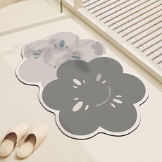 알럽홈 더블 플라워 규조토 발매트, TYPE3, 1개