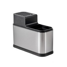 Brivew 不銹鋼刀架兼用餐具筒 AA-172, 銀色