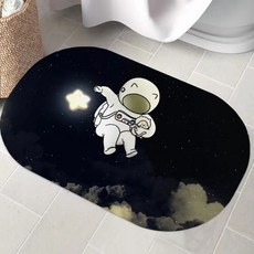 P31 珪藻土太空人腳踏墊 9, 混合色, 1個