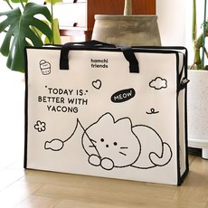 Hamchi Friends 防水布袋 Ivory 1個 48.5 x 38 x 16.5cm