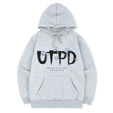 UNTAPPED 男士大尺碼花卉UTPD刷毛連帽T恤