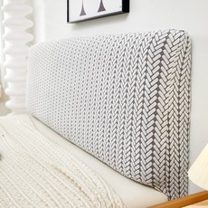 소니오 패턴 에스닉 침대헤드 보호커버, 02 그레이, 1개