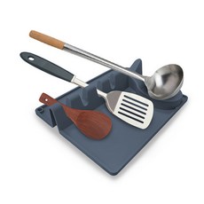 矽膠湯勺架, 灰色的, 1個