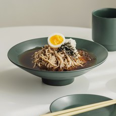 NEOFLAM 韓國製 FIKA 陶瓷義大利麵碗, 松綠色, 1個