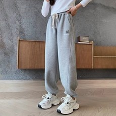 EYOUMONG 兒童Domi U愛心鬆緊腰束口運動長褲