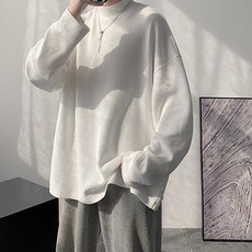 男士 The Flow 高領/半高領 華夫格紋理針織衫