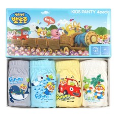 Kids Line Pororo 男童純棉三角內褲4件組