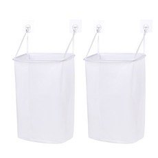 MONACO OLIVE 素色掛式洗衣籃, 白色