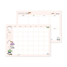 Monolike Oli Molly 著色行事曆 A套組 月計畫 + 週計畫, 混合顏色, 1套