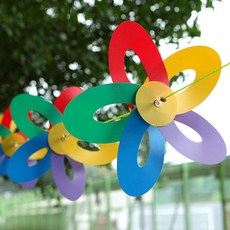 PARTY 09 派對工具 五色風車掛飾 10m, 1個, 花朵形狀