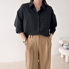 보리맘 실키 무지 오버핏 셔츠 임부복 R821