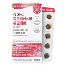 Yuhanmedica 鐵葉酸 N Top Hemo Care 18g, 60錠, 1個