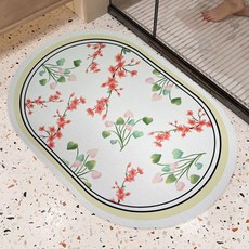 Witherhome 清新花卉蓬鬆地墊, 紅色, 1個