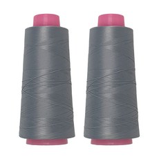 COTS 拷克/鎖邊/包縫用尼龍彈力線 2200m, 灰色, 2個