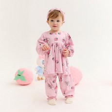 艾絲樂小兔 Little 甜莓水蜜桃保暖睡衣套裝