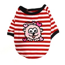 블랭크도그 반려동물 애교만점 티셔츠, RED, 1개