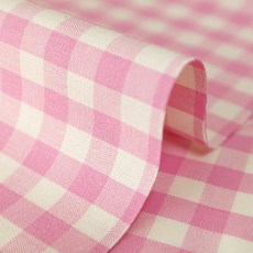 渲染格紋20支平織綿布 SH-256, 粉色A, 1入