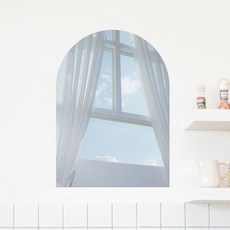 SANGSANG HOO 拱形海報, 白色窗戶