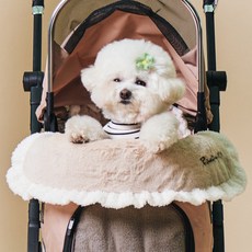 REDPUPPY Le We Can 寵物推車防撞墊, 牛奶米色, 1個