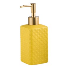 金色壓頭長方形按壓瓶 YT_RA940, 黃色, 1個