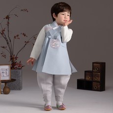 TheyeHanbok 男童款天藍色韓服套裝 909