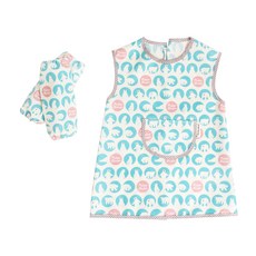 Coney Island 圖案印花防水圍裙+袖套