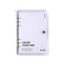 MINUIT 透明彩色活頁夾 A5 6孔, 銀, 1個