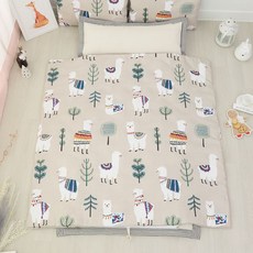 보떼하우스 모달 사계절용 광목 일체형 낮잠이불세트 분리형 마이크로화이버 베개솜, 인디라마