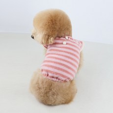 그루밍독 강아지 상의 밀키 셔링 니트, 핑크, 1개