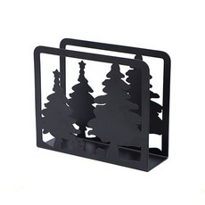 彩色金屬餐巾架 黑色樹, 單一顏色, 1個