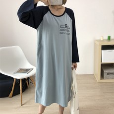 孕婦長袖哺乳連身裙