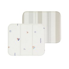 needco 折疊式 雙面墊 兩件組, 海洋+條紋, 10mm