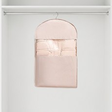 Masyatoo 緞面透明窗防塵衣套 粉紅色, 1個, 1入