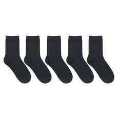 박군 여성용 MJ 무지 중목 패션 양말 5족 세트