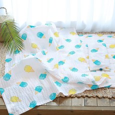 hwamo baby 柔軟波紋夏季午睡被組, 冰淇淋款