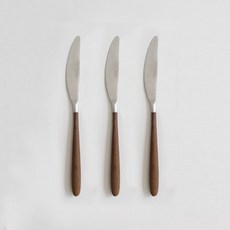 오체어스 바디쉐입 우드 디너나이프, 혼합색상, 3개