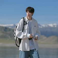 Otion 男士寬鬆休閒襯衫
