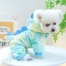 PASTEL PET 寵物彩色恐龍連身衣, 藍色