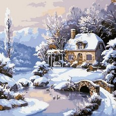 PIPO DIY 繪畫套組 冬季主題系列 40 x 50 cm Q2080, 混合色, 1個